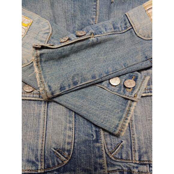 Womens Plugg Denim Y2K Distressed denim jacket sz S - Picture 4 of 7